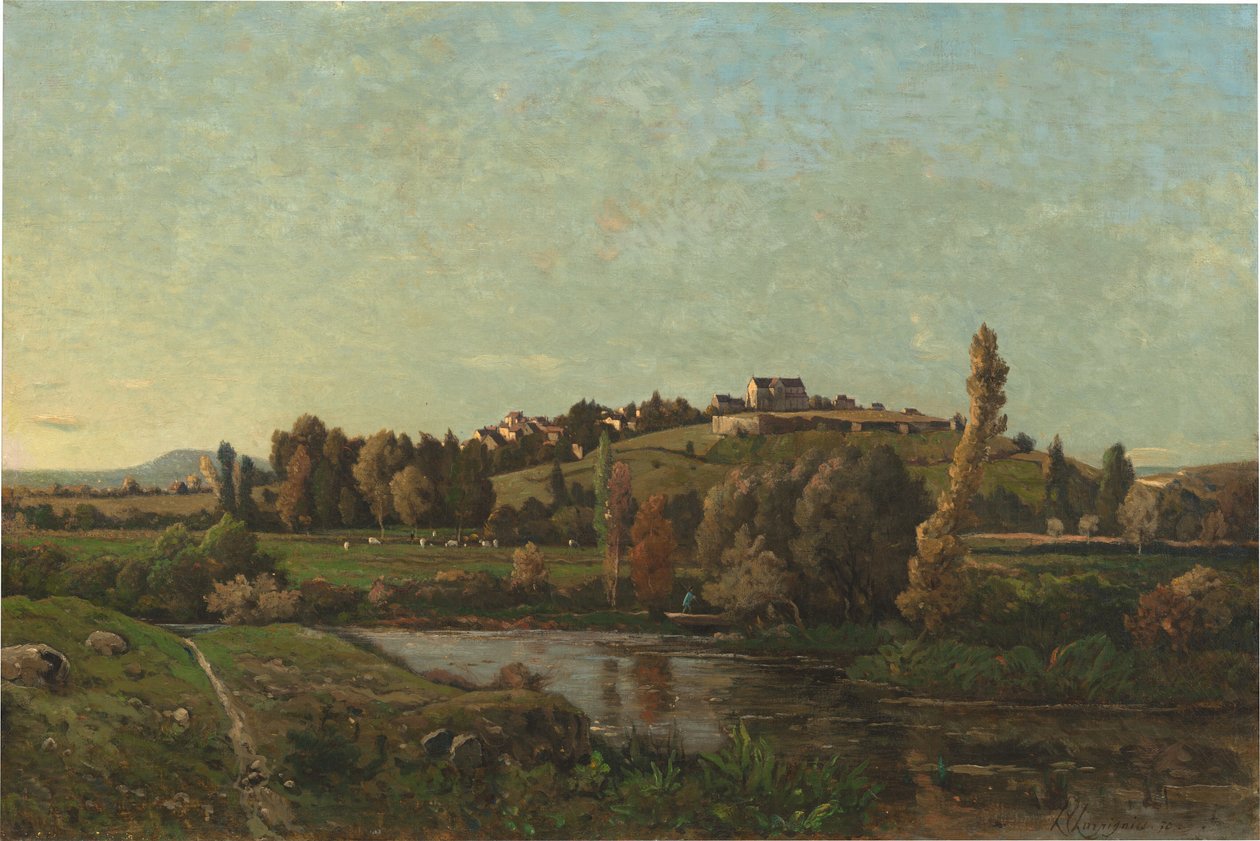 Landschap in Auvergne door Henri-Joseph Harpignies