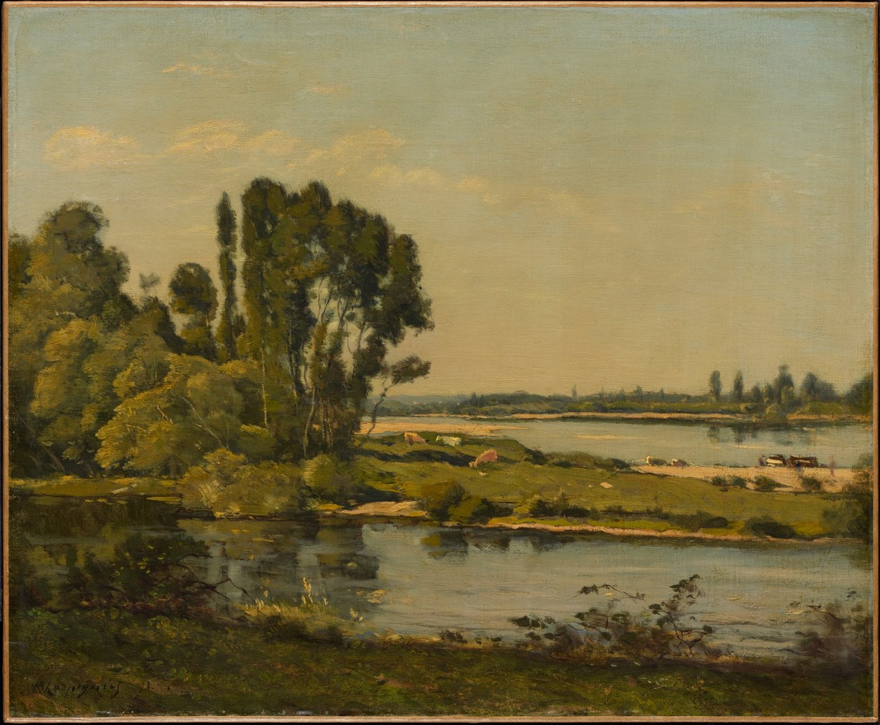 Landschap met een rivier door Henri-Joseph Harpignies