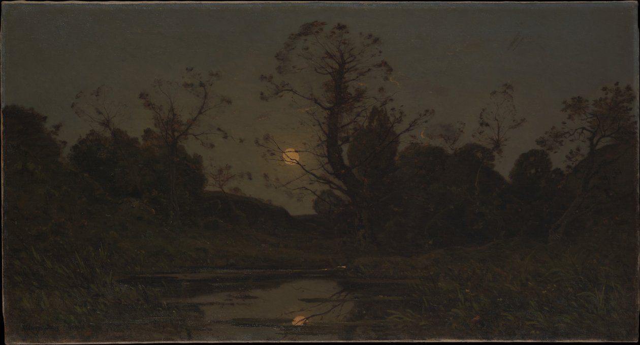 Maanopkomst door Henri-Joseph Harpignies