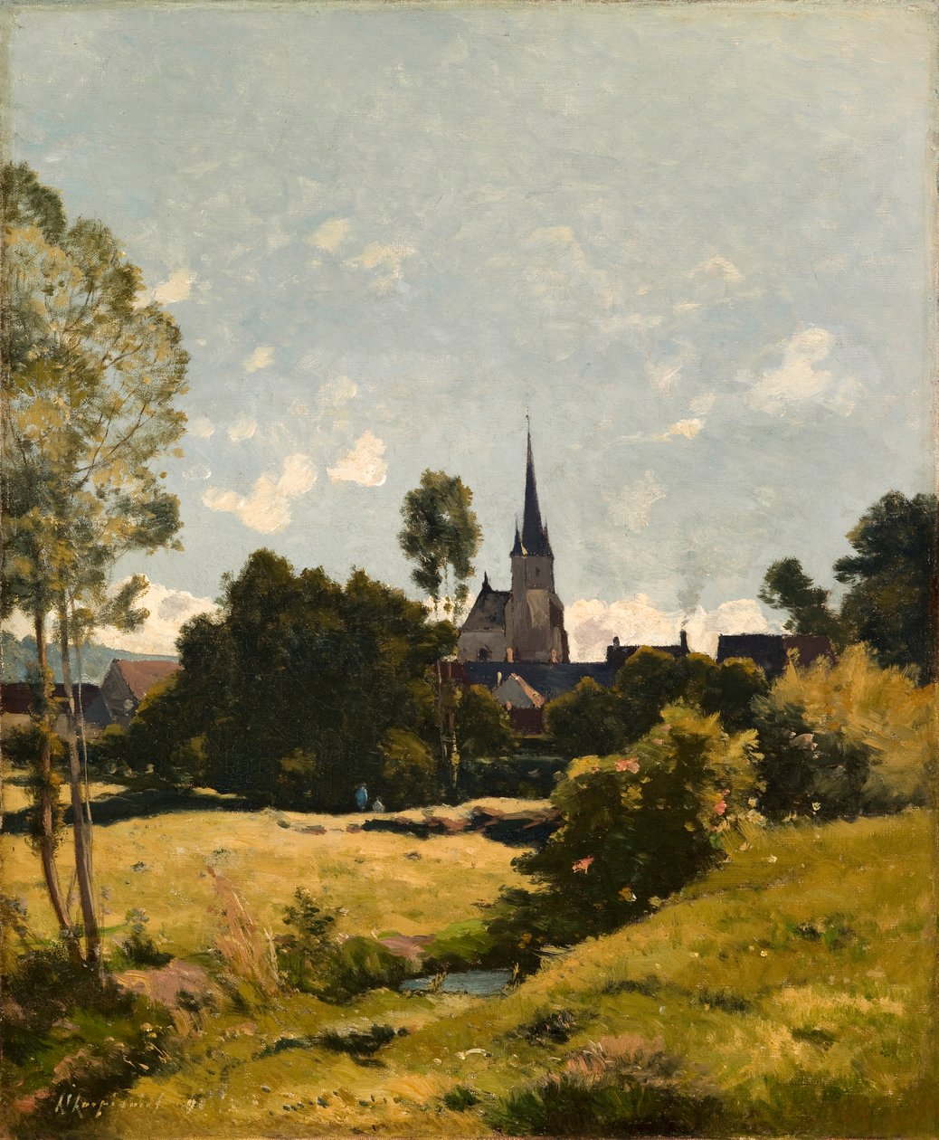 De Dorpskerk door Henri-Joseph Harpignies