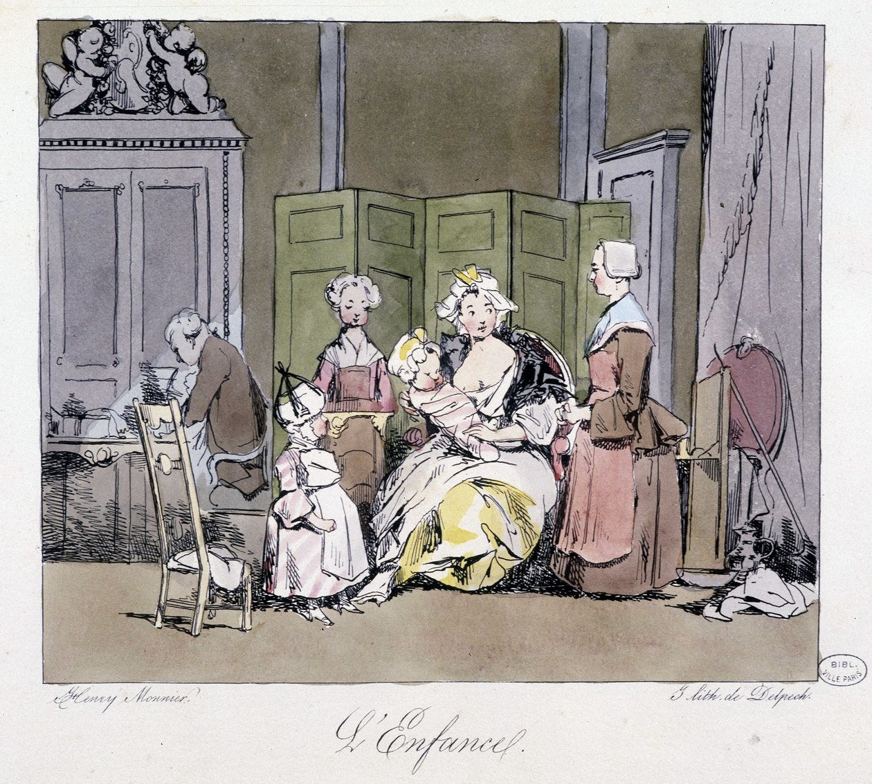 Voedster, bedienden, baby en kind in de aristocratie van de 18e eeuw - in "Jadis et aujourd