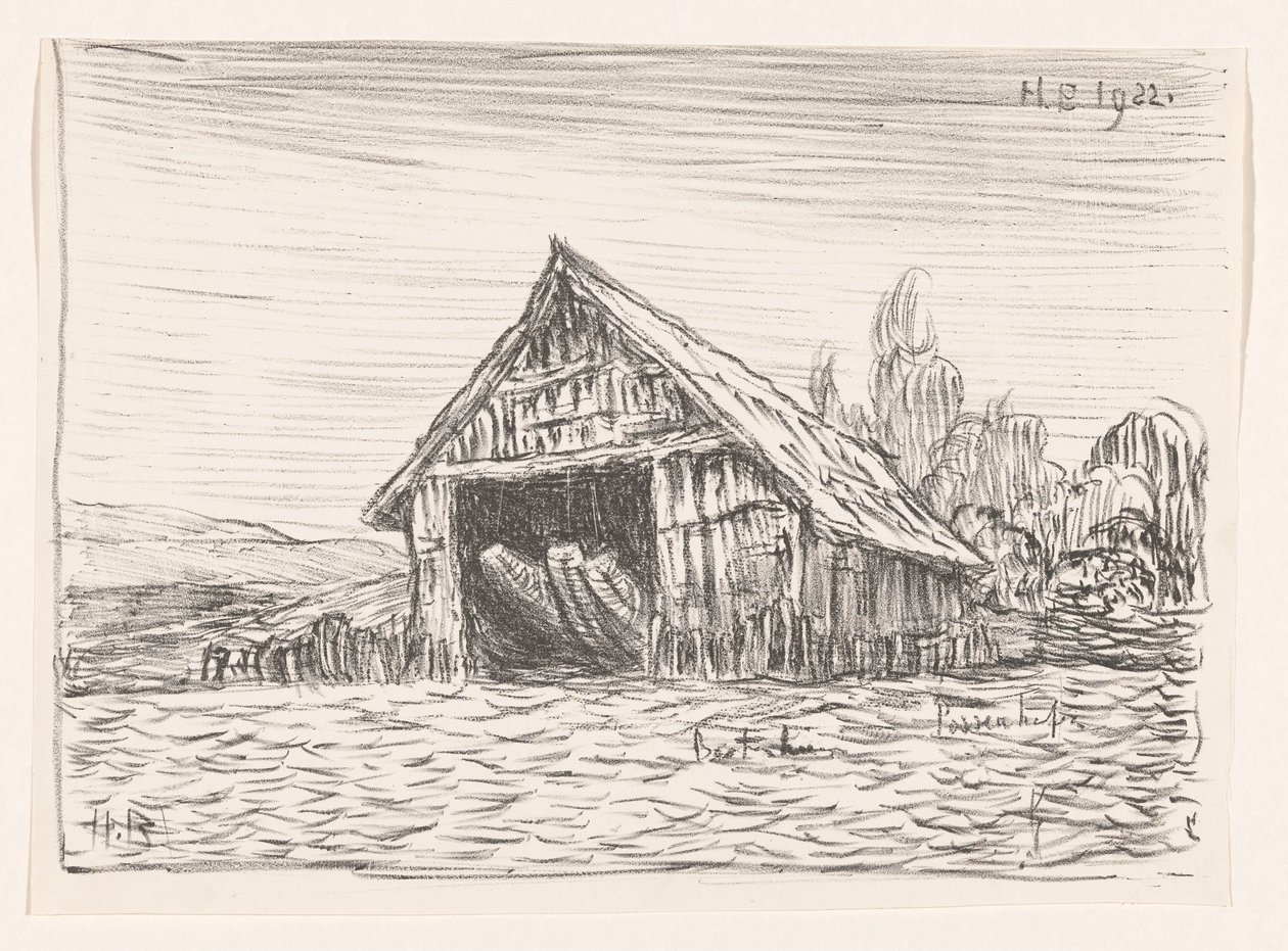 Boothuis in Possenhofen door Henri Braakensiek