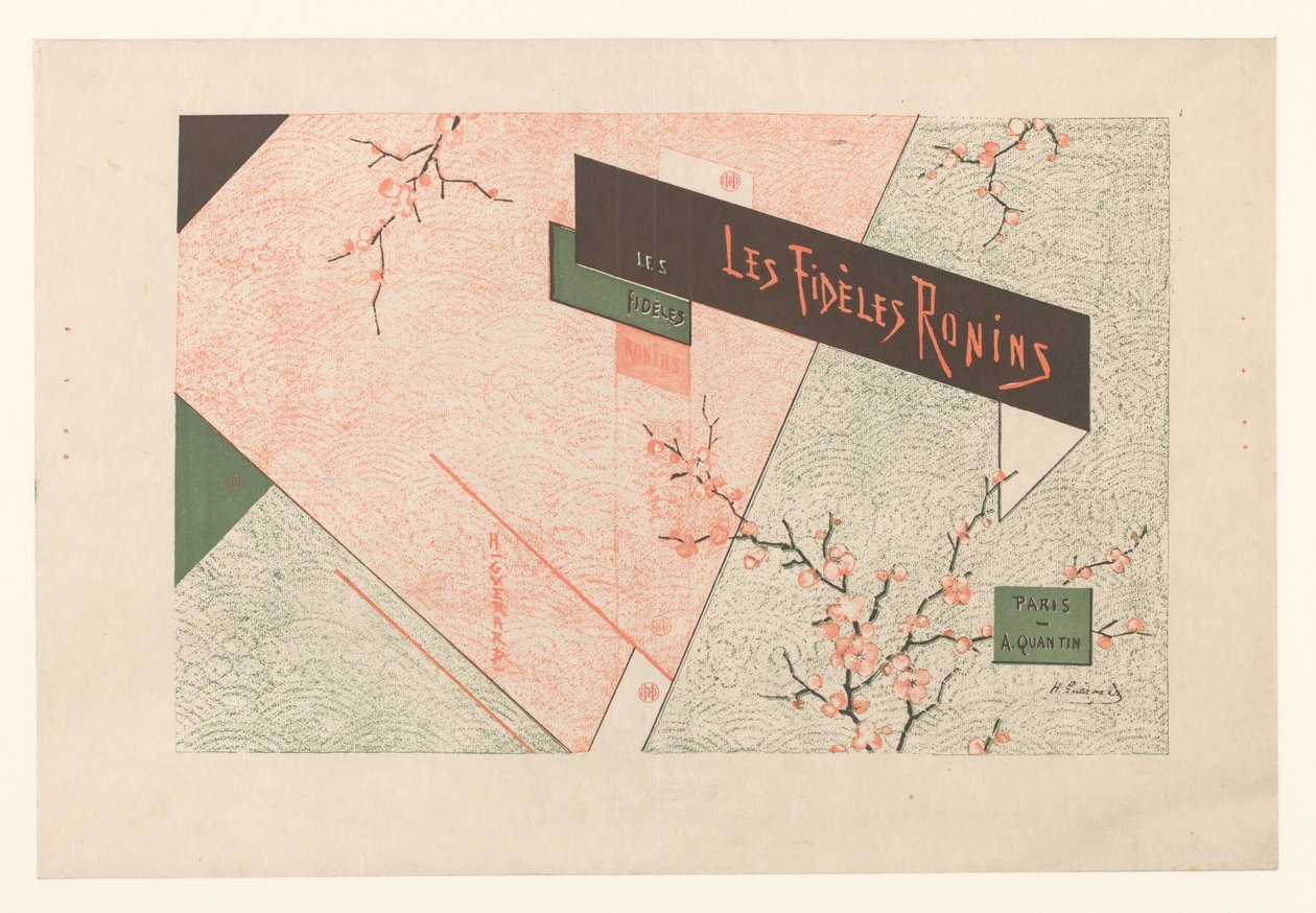 Omslag voor: T. Shunsui, Les fidèles Ronins, 1882 door Henri Charles Guérard