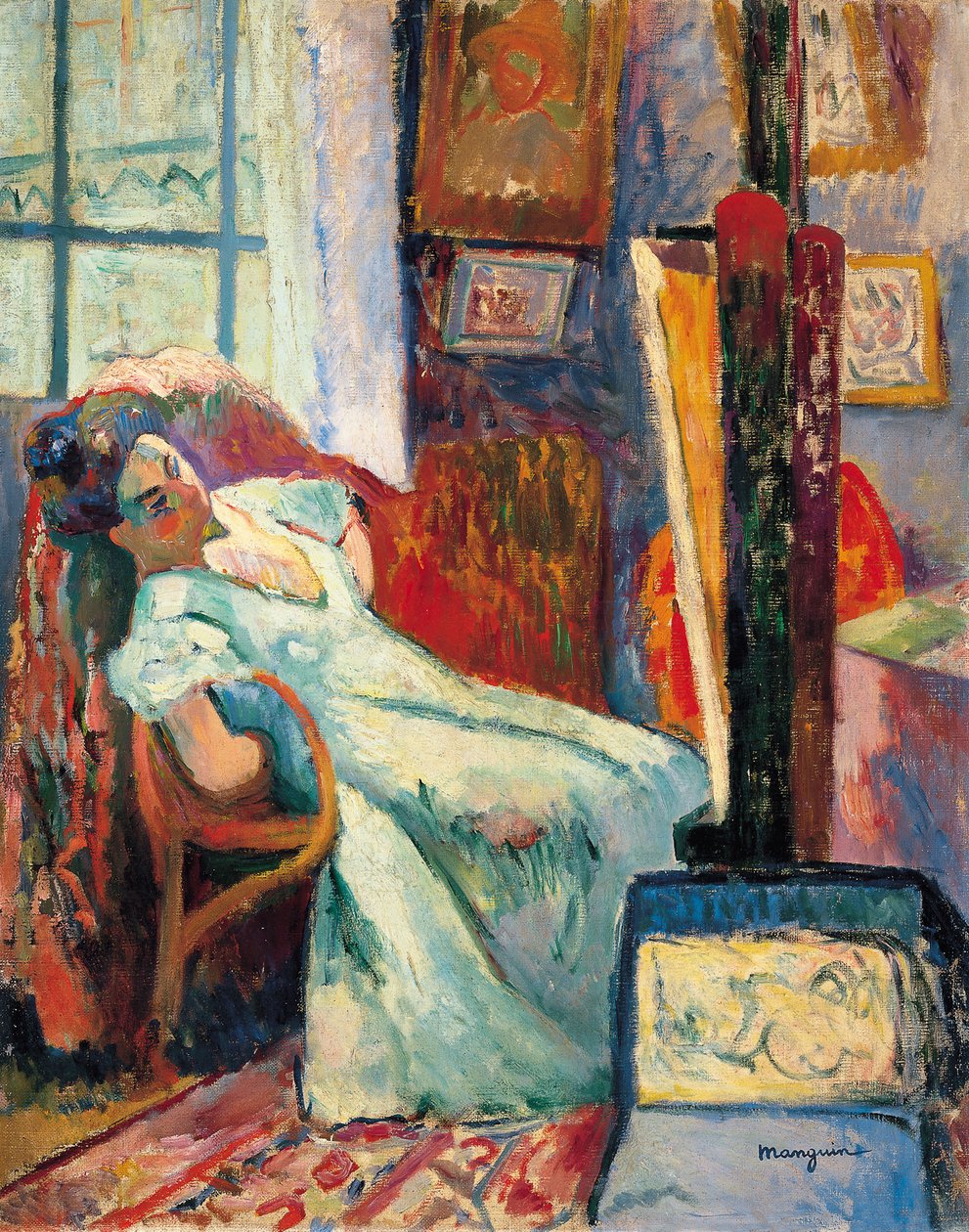 Model rustend door Henri Charles Manguin