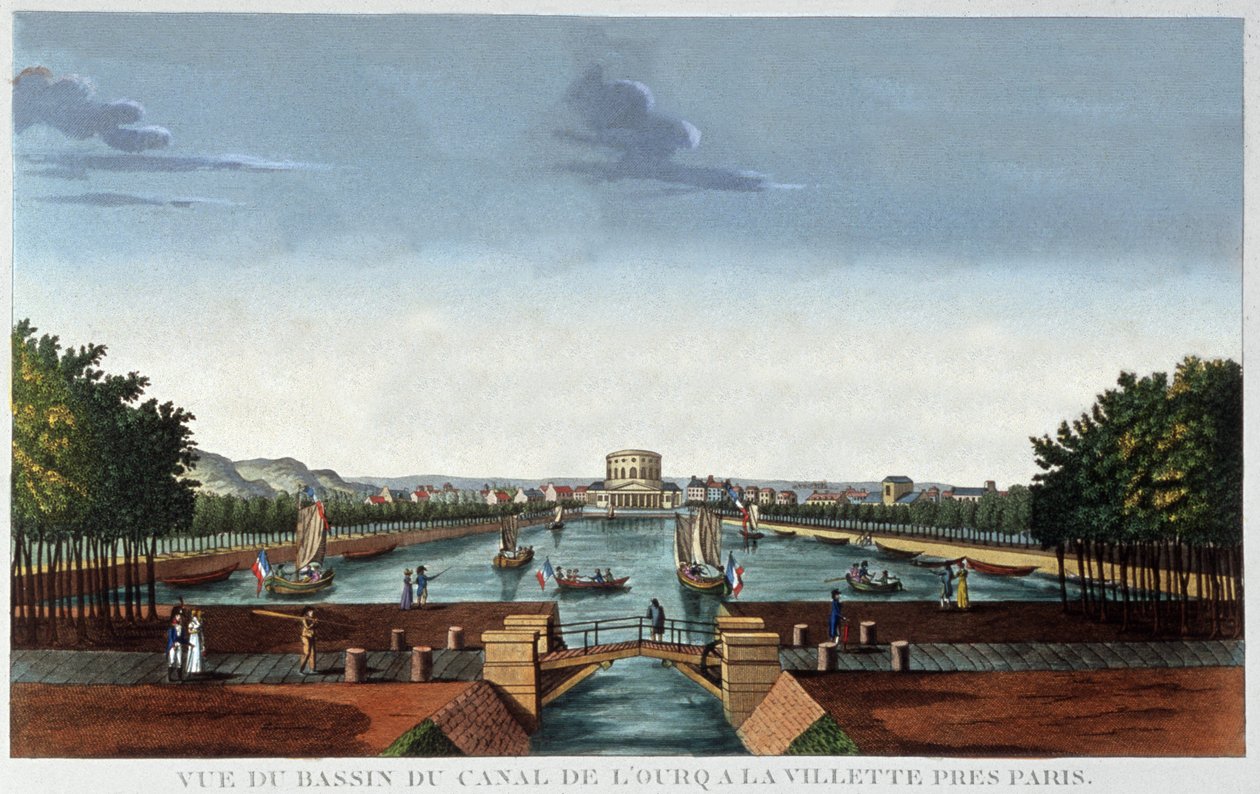 Bassin de la Villette, Parijs door Henri Courvoisier Voisin