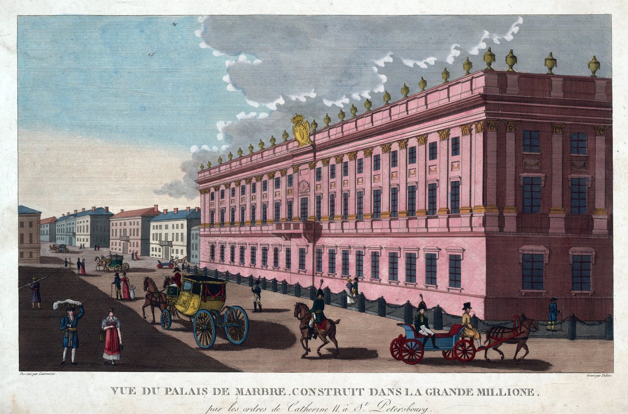 Het Marmeren Paleis in Sint-Petersburg door Henri Courvoisier-Voisin