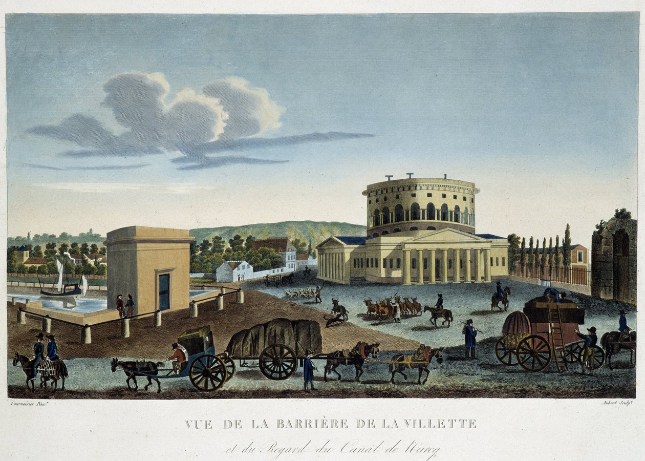 La barrière de la Villette, circa 1820 - in “Vues de Paris” door Courvoisier door Henri Courvoisier Voisin