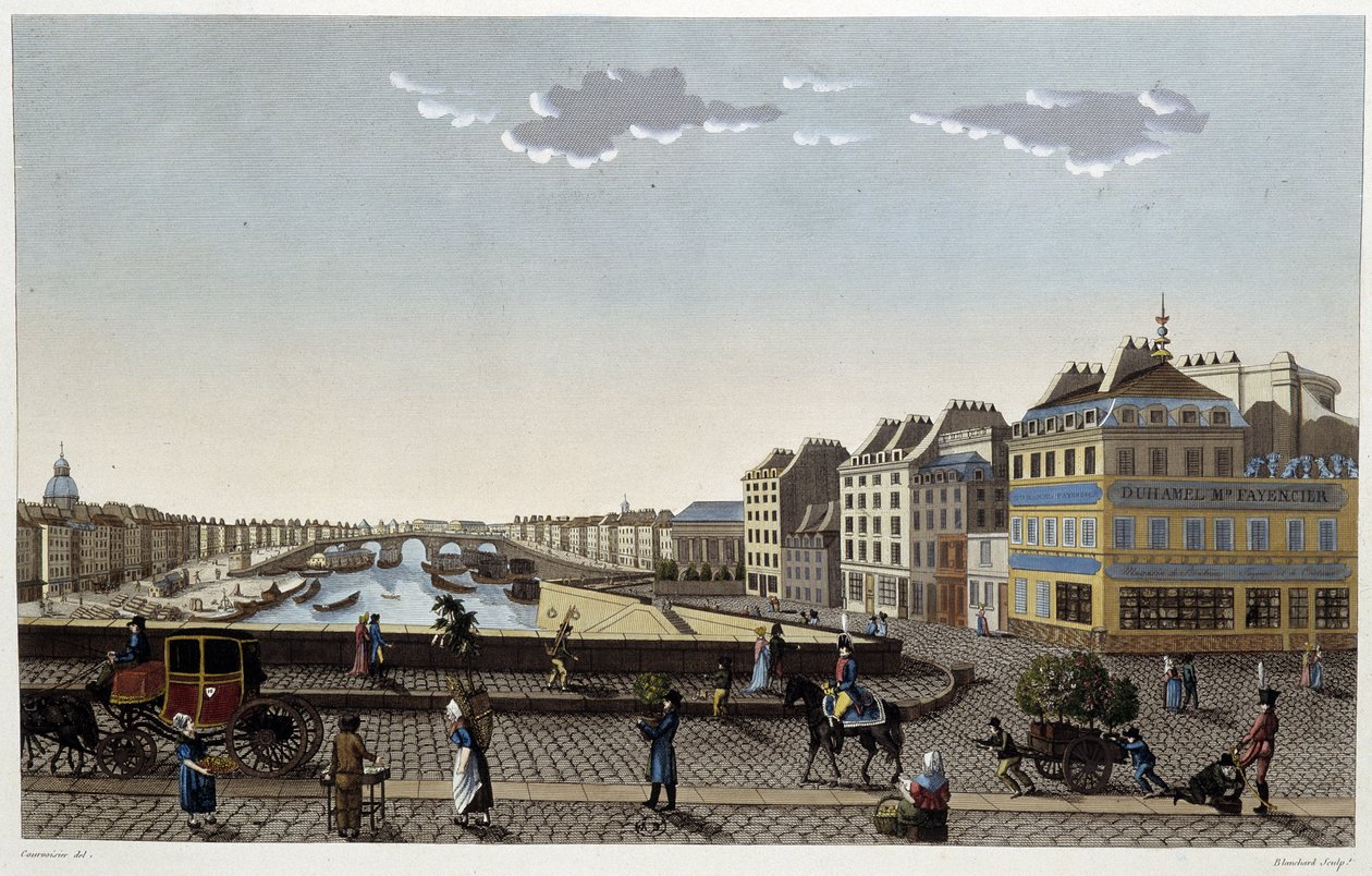 Parijs, de Pont Notre-Dame - in “Vues de Paris” door Courvoisier door Henri Courvoisier Voisin