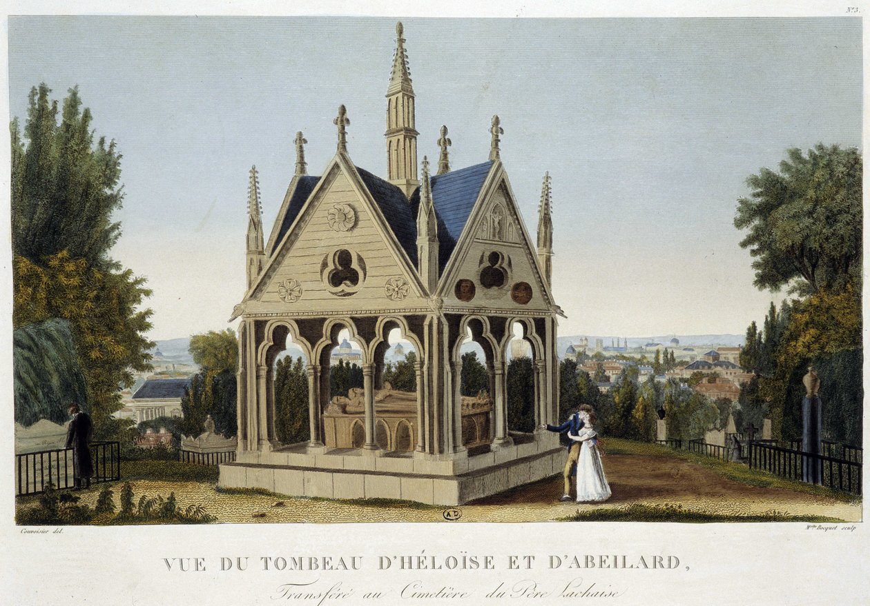 Graf van Héloïse en Abélard op Père Lachaise, ca. 1820 - in 