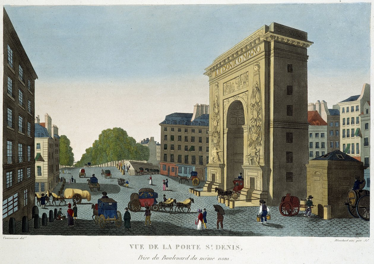 Vue de la Porte de Saint-Denis - in Vues de Paris door Henri Courvoisier Voisin