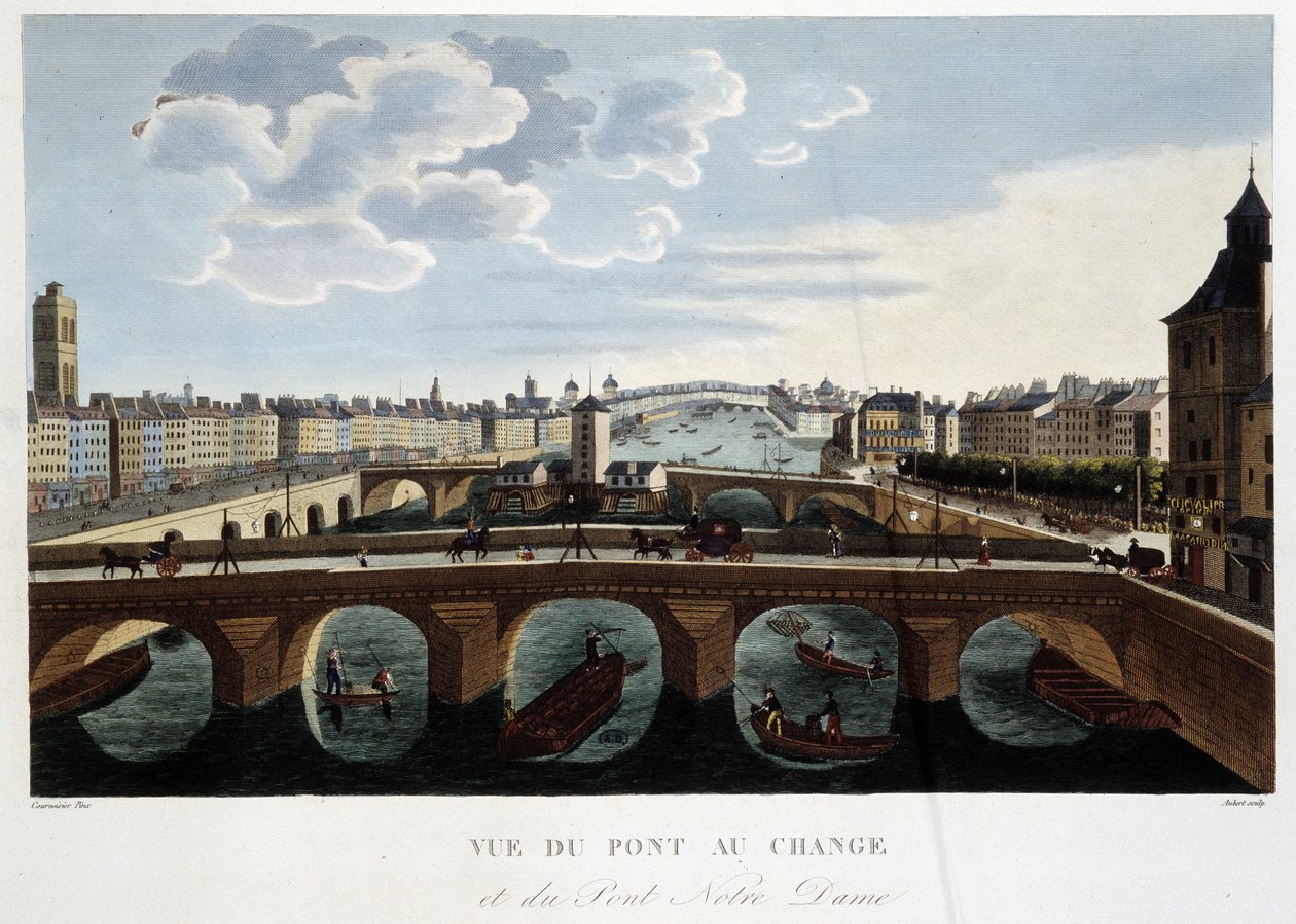 Vue du pont au change - in 