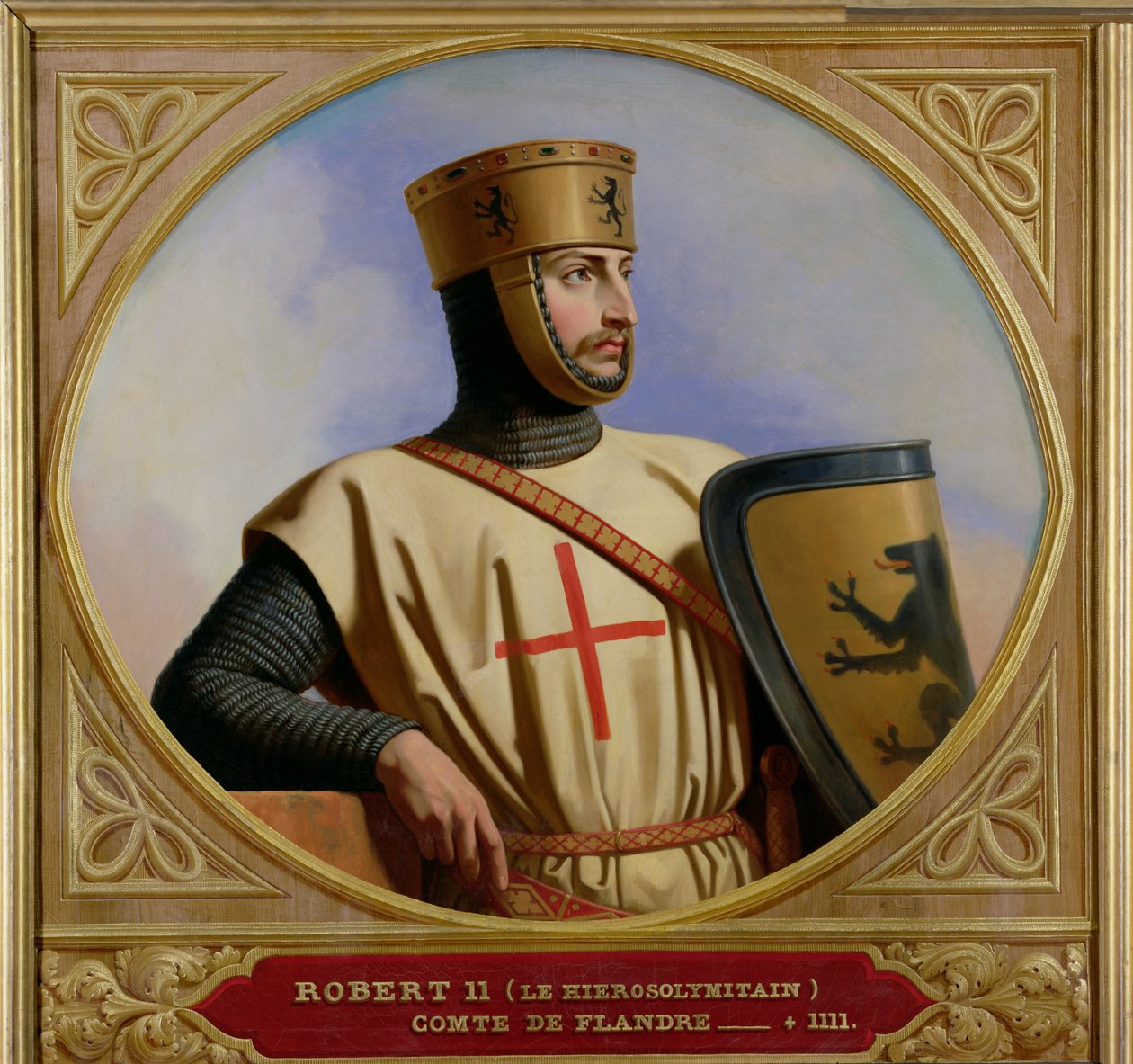 Robert II le Hierosolymitain, graaf van Vlaanderen (gest. 1111) 1843 door Henri Decaisne