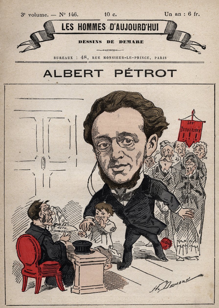 Cartoon van Albert Petrot 1837-1897 uit 