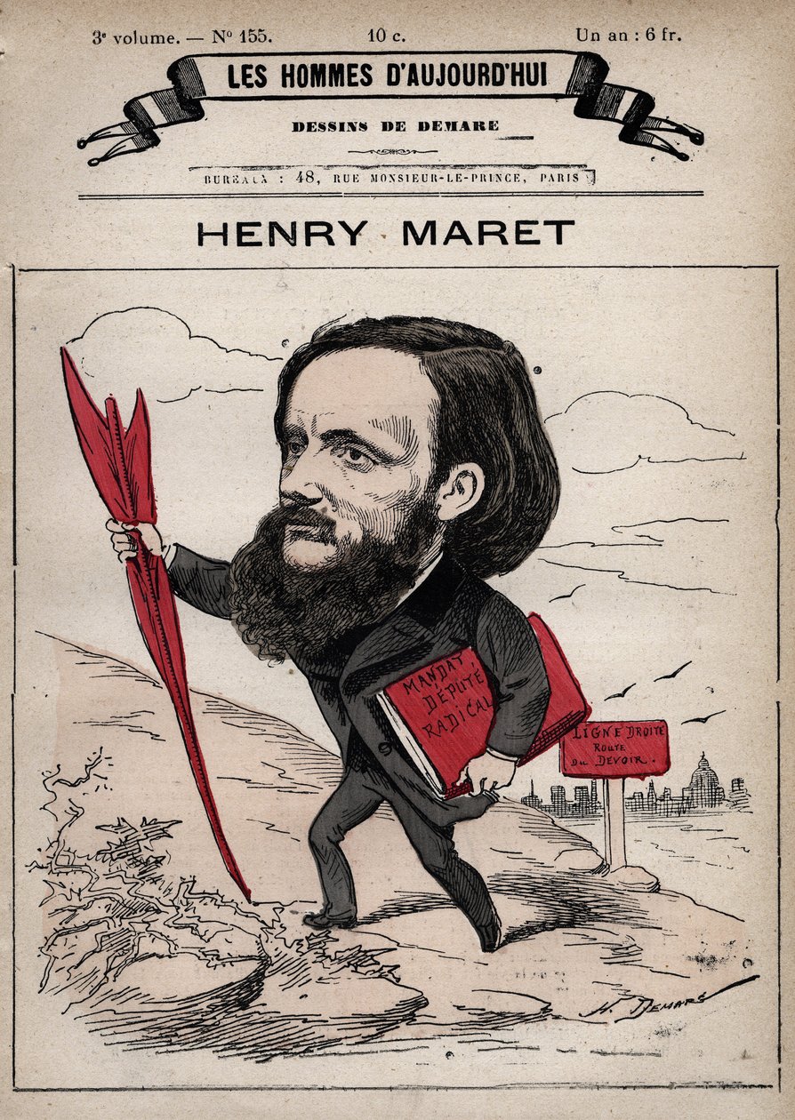 Cartoon van Henri Maret (1837-1917) Engelse journalist en politicus - uit 