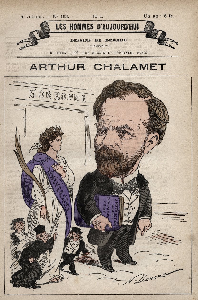 Cartoon van Jean Marie Arthur Chalamet (1822-1895) Franse Republikeinse politicus - uit 