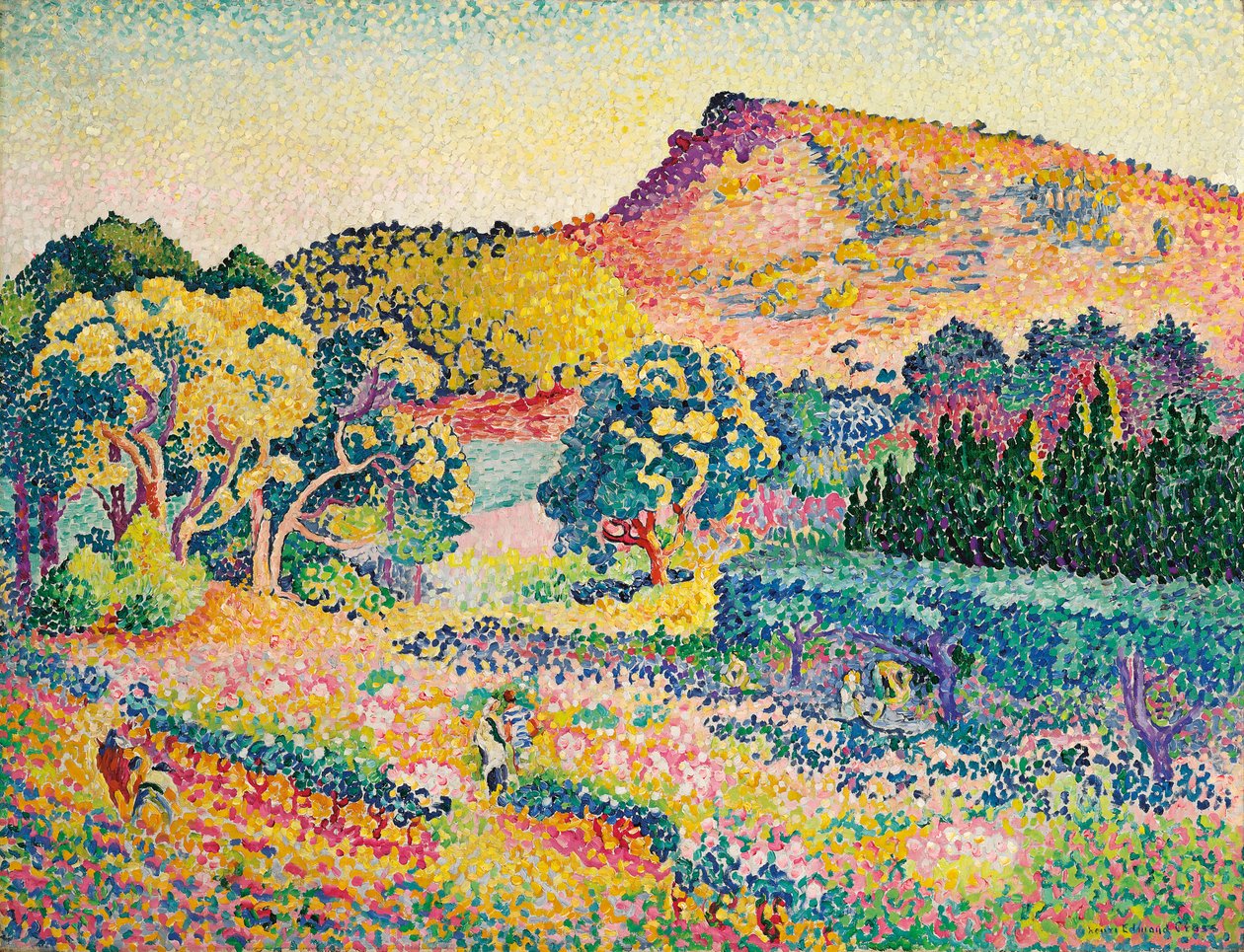Landschap met Le Cap Negre, 1906 door Henri Edmond Cross