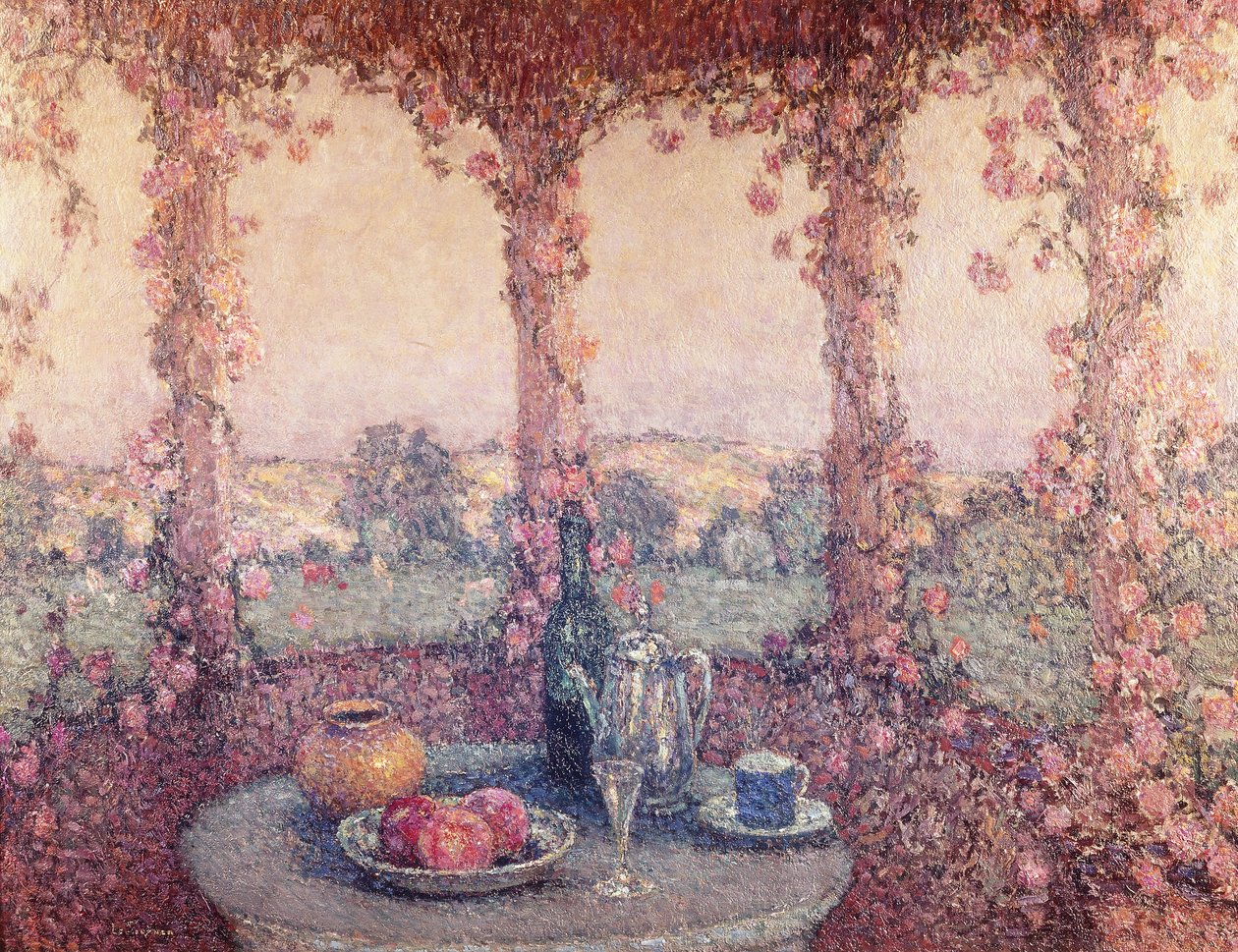 De Tafel onder de Pergola door Henri Eugene Augustin Le Sidaner