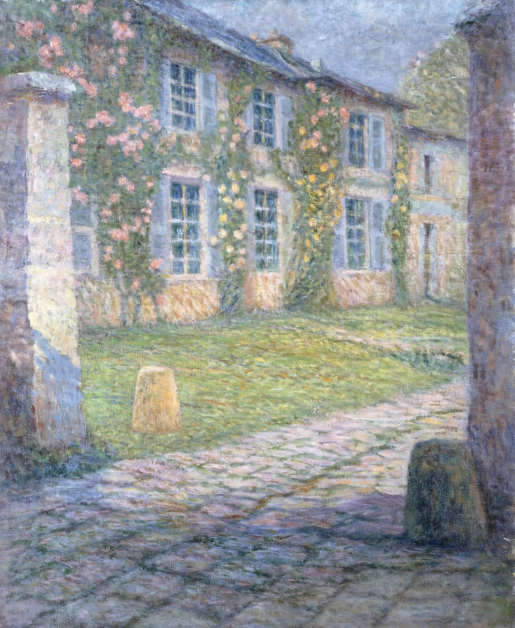 Het Rozenhuis in Versailles door Henri Eugene Augustin Le Sidaner