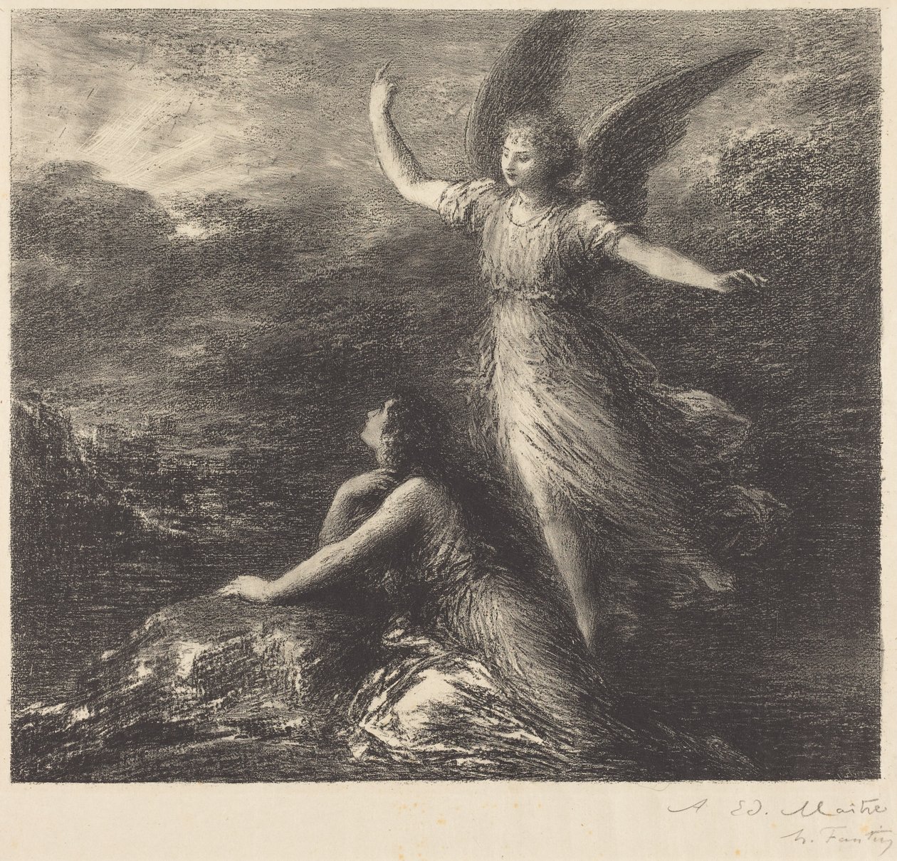 Debuut uit "Paradijs en de peri" (2e plaat) door Henri Fantin-Latour