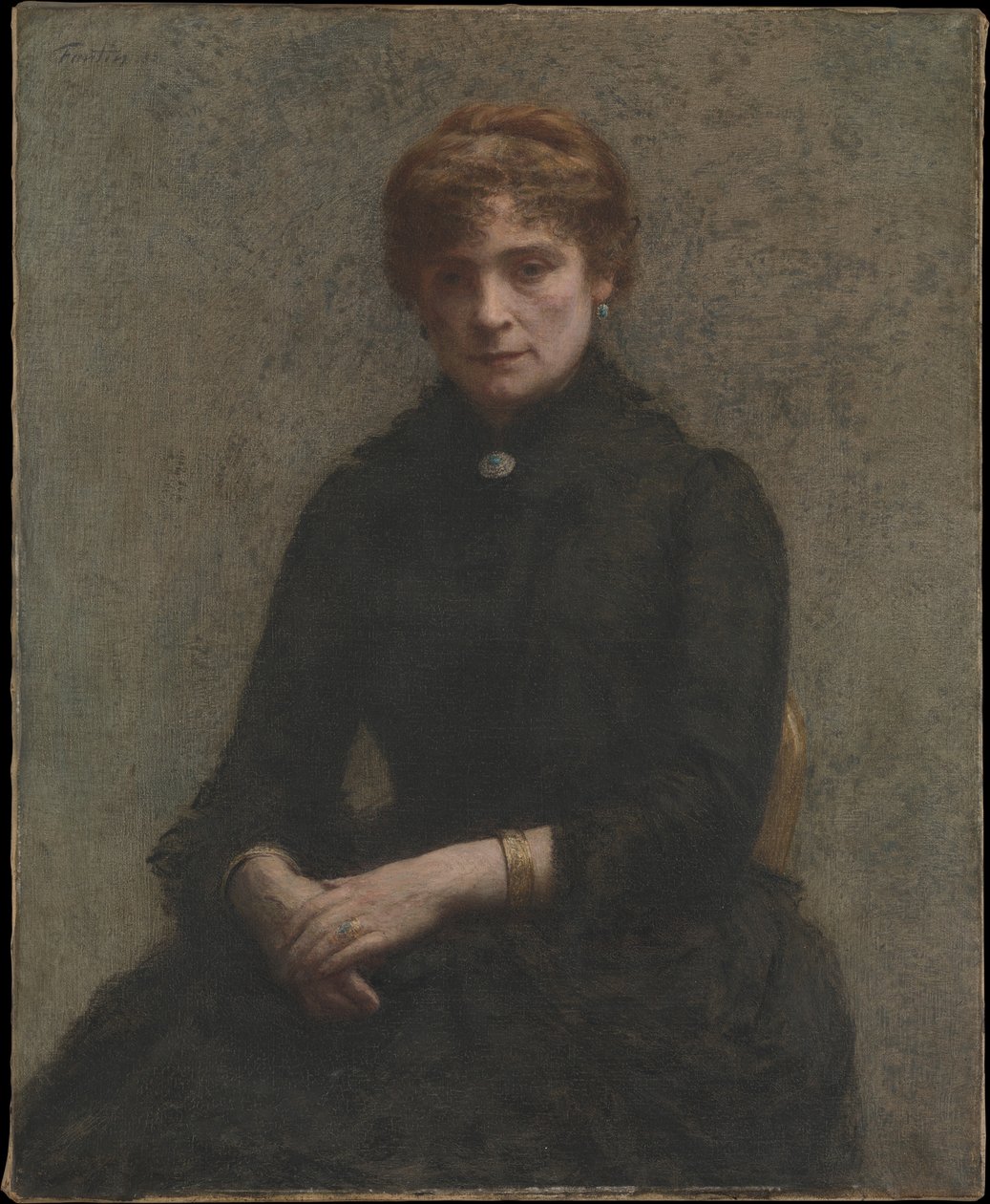 Portret van een vrouw door Henri Fantin-Latour