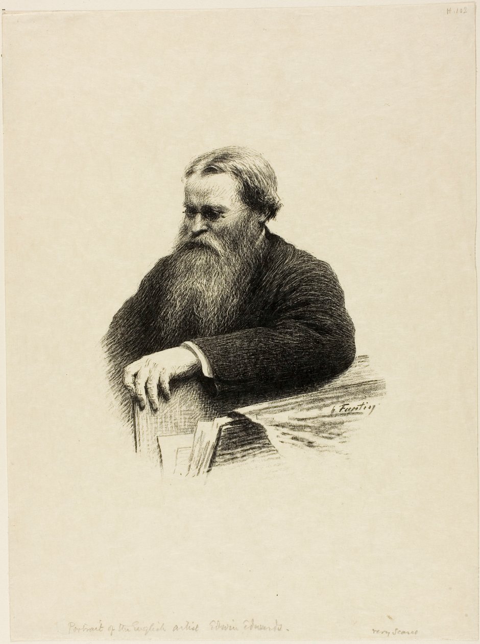 Portret van de kunstenaar Edwin Edwards door Henri Fantin-Latour