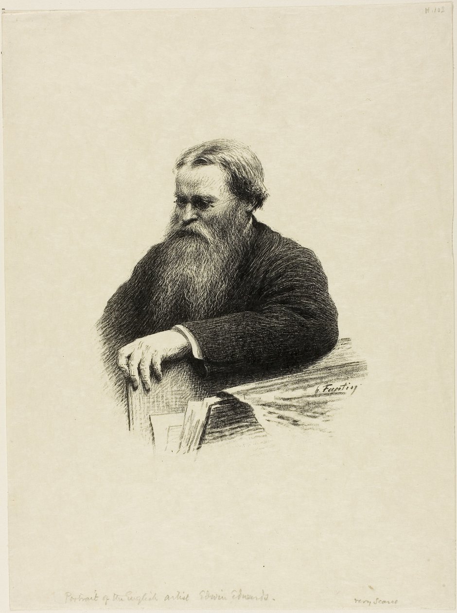 Portret van de Kunstenaar Edwin Edwards door Henri Fantin Latour