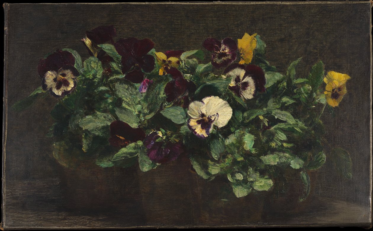 Stilleven met viooltjes door Henri Fantin-Latour