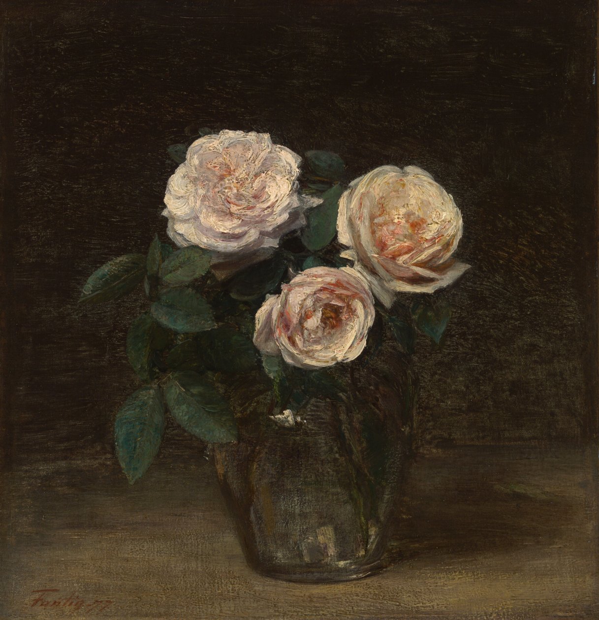Stilleven met rozen door Henri Fantin-Latour