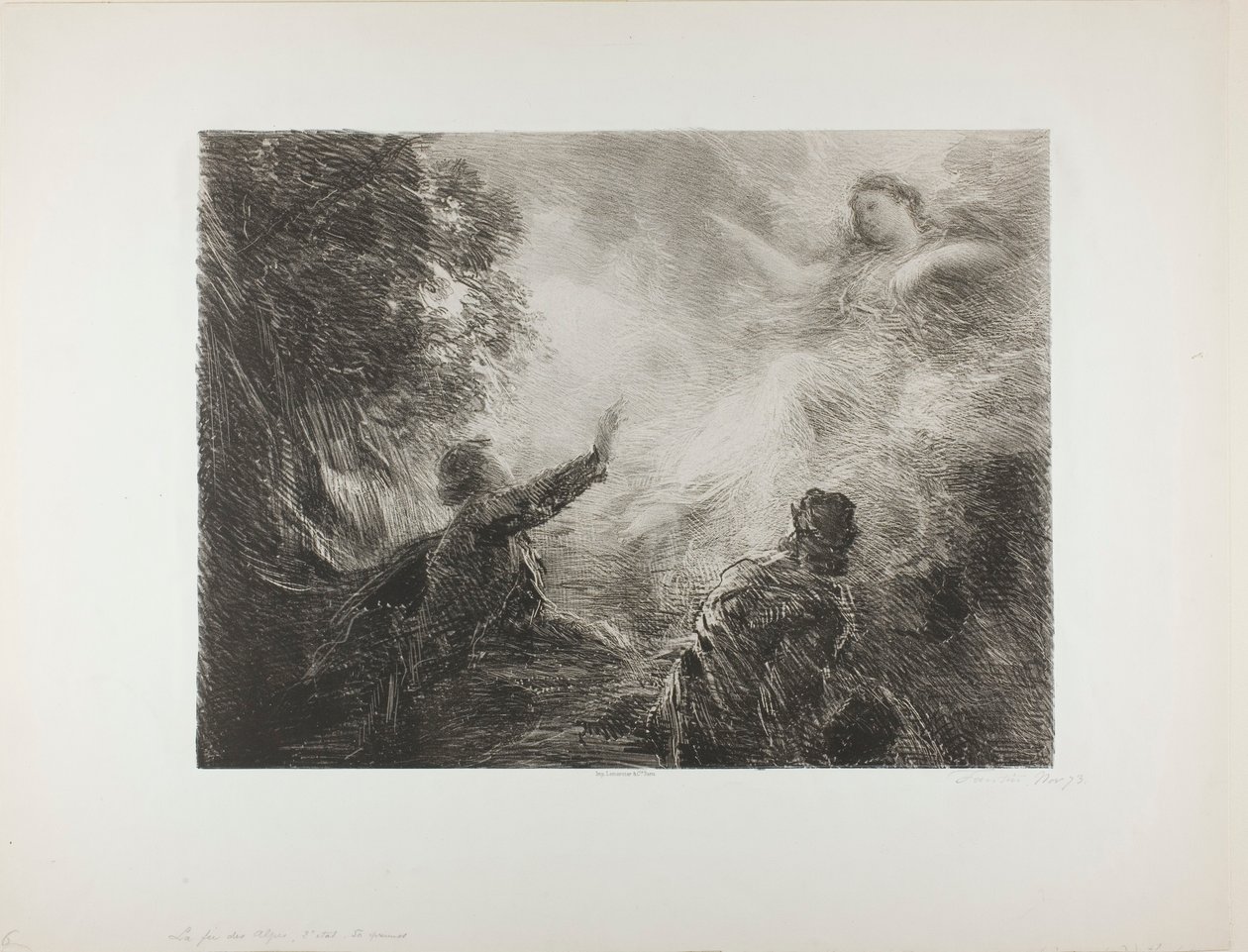 De fee van de Alpen, eerste plaat door Henri Fantin-Latour