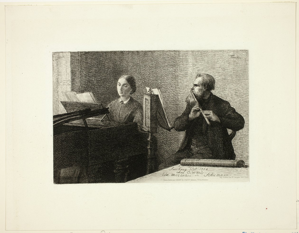 Een stuk van Schumann door Ignace Henri Jean Fantin Latour
