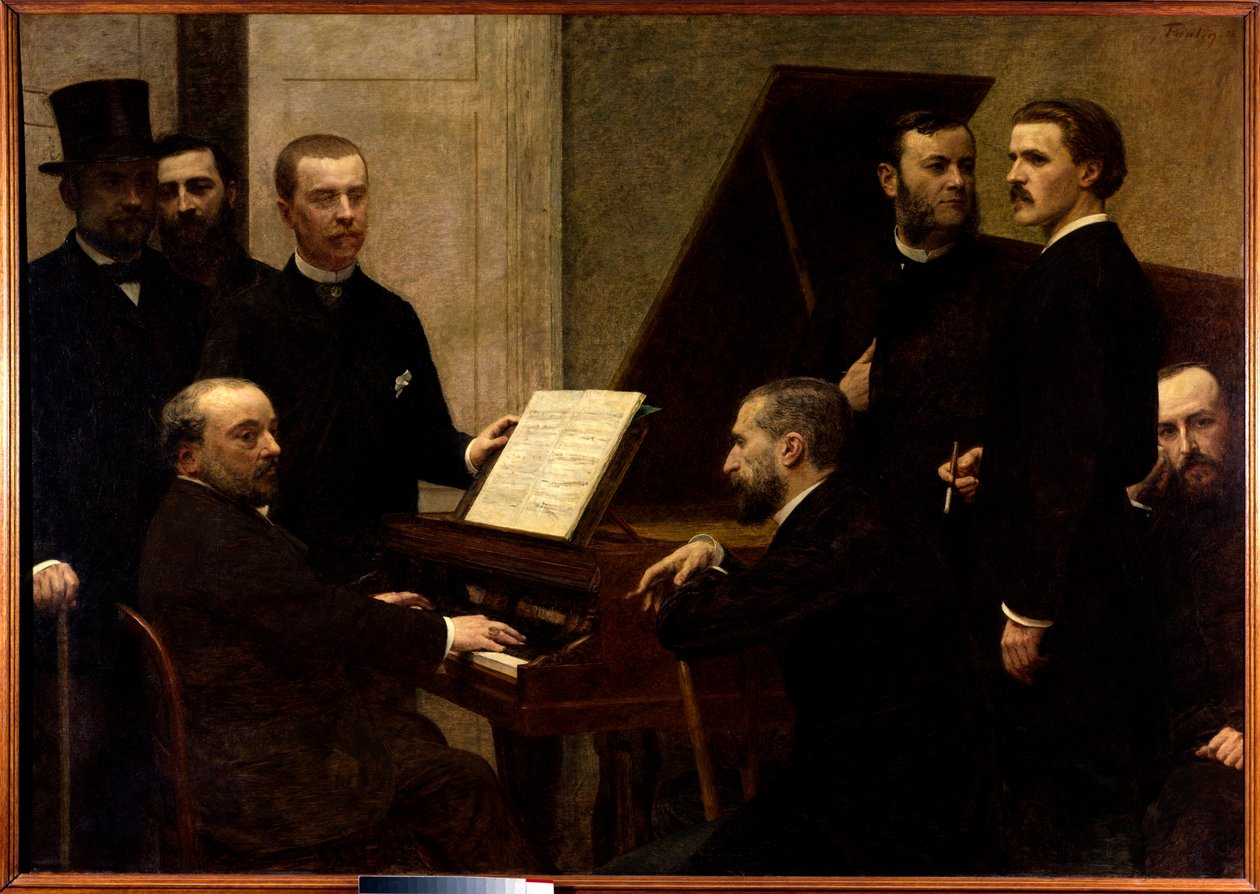 Rond de piano door Ignace Henri Jean Fantin-Latour