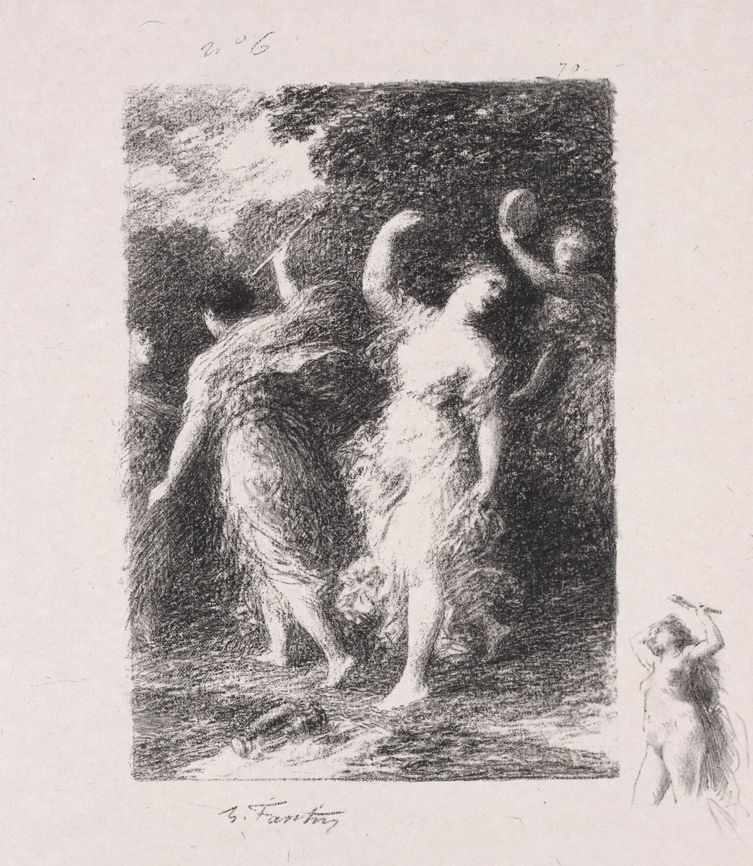 Bacchus door Ignace Henri Jean Fantin Latour