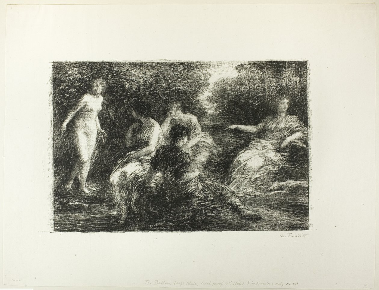 Badende Vrouwen, derde grote plaat door Ignace Henri Jean Fantin Latour