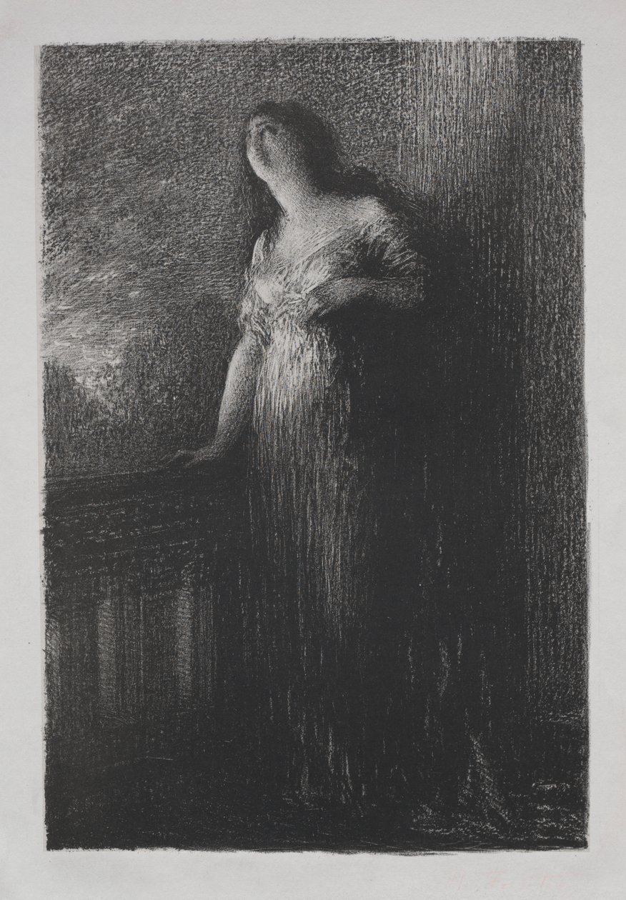 Vertrouwen in de nacht door Ignace Henri Jean Fantin-Latour