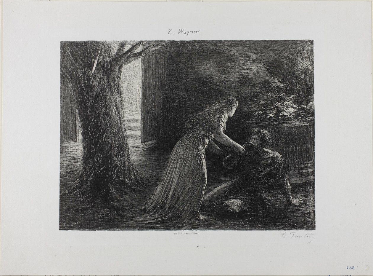 Debuut van de Walkure door Ignace Henri Jean Fantin Latour