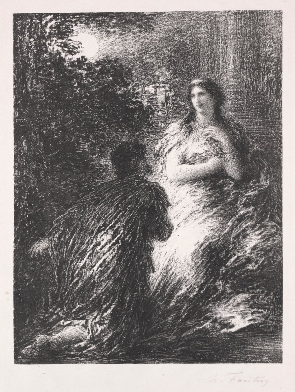 Duo des Troyens door Ignace Henri Jean Fantin Latour