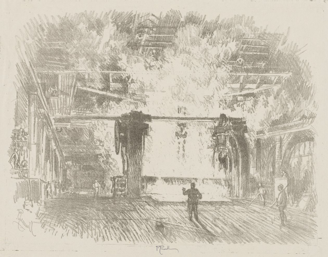 Engels Oorlogswerk: Pantserplaat Maken door Ignace Henri Jean Fantin Latour