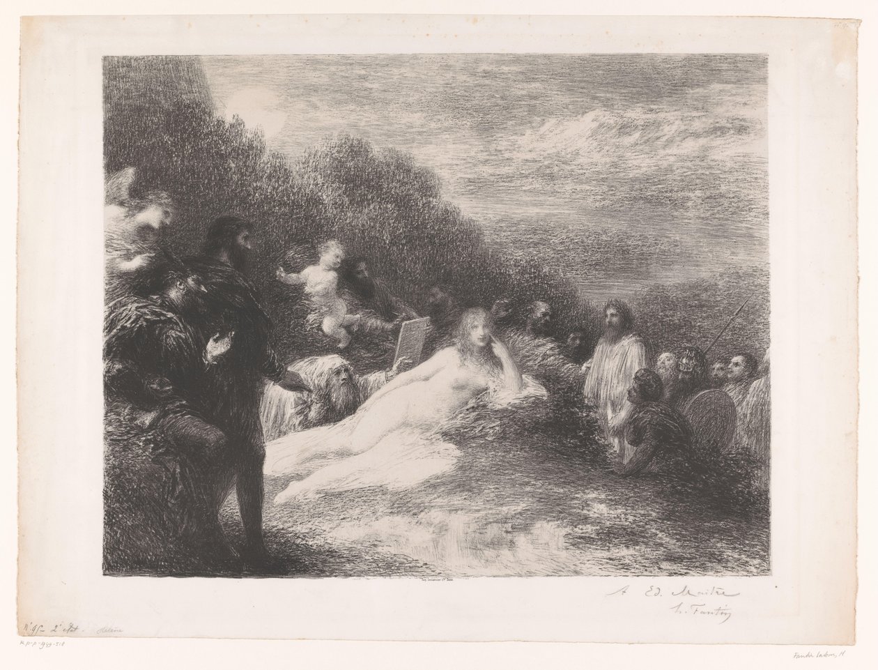 Faust en Mephisto zien Helena van Troje door Ignace Henri Jean Fantin-Latour