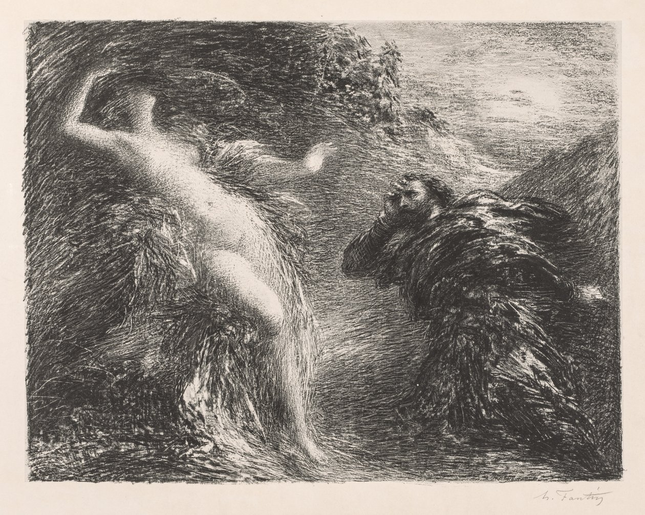Manfred en Astarté door Ignace Henri Jean Fantin Latour