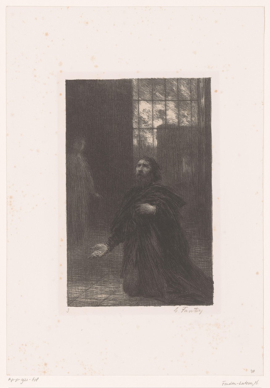 Rienzi bidt tot God door Ignace Henri Jean Fantin Latour