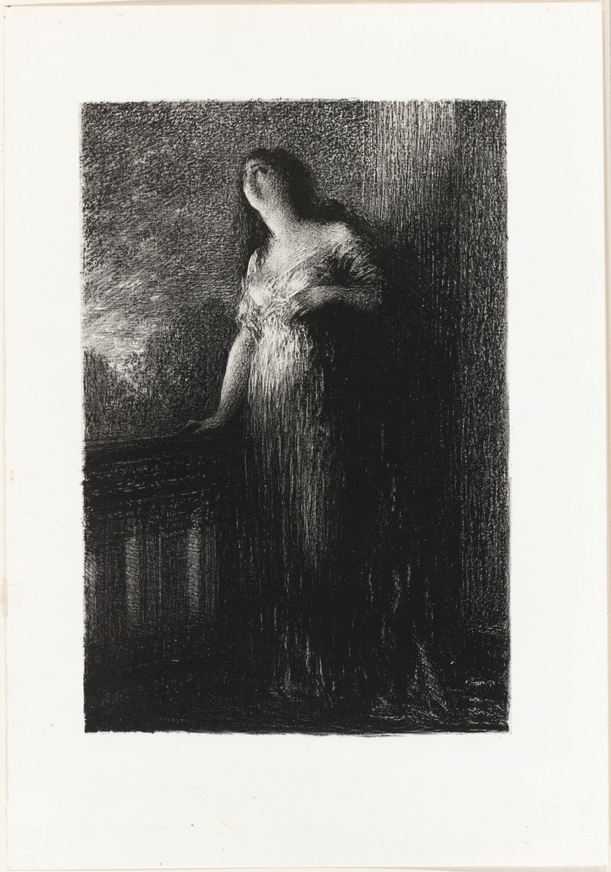 Romeo en Julia: Vertrouwen in de nacht door Ignace Henri Jean Fantin Latour