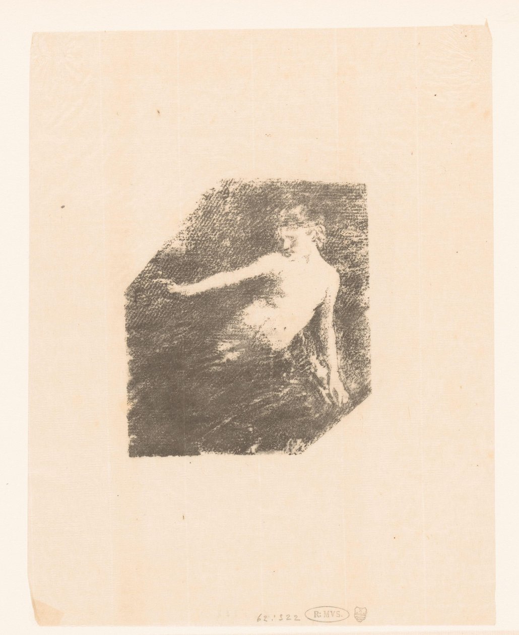 Studie van een naakte vrouw door Ignace Henri Jean Fantin Latour