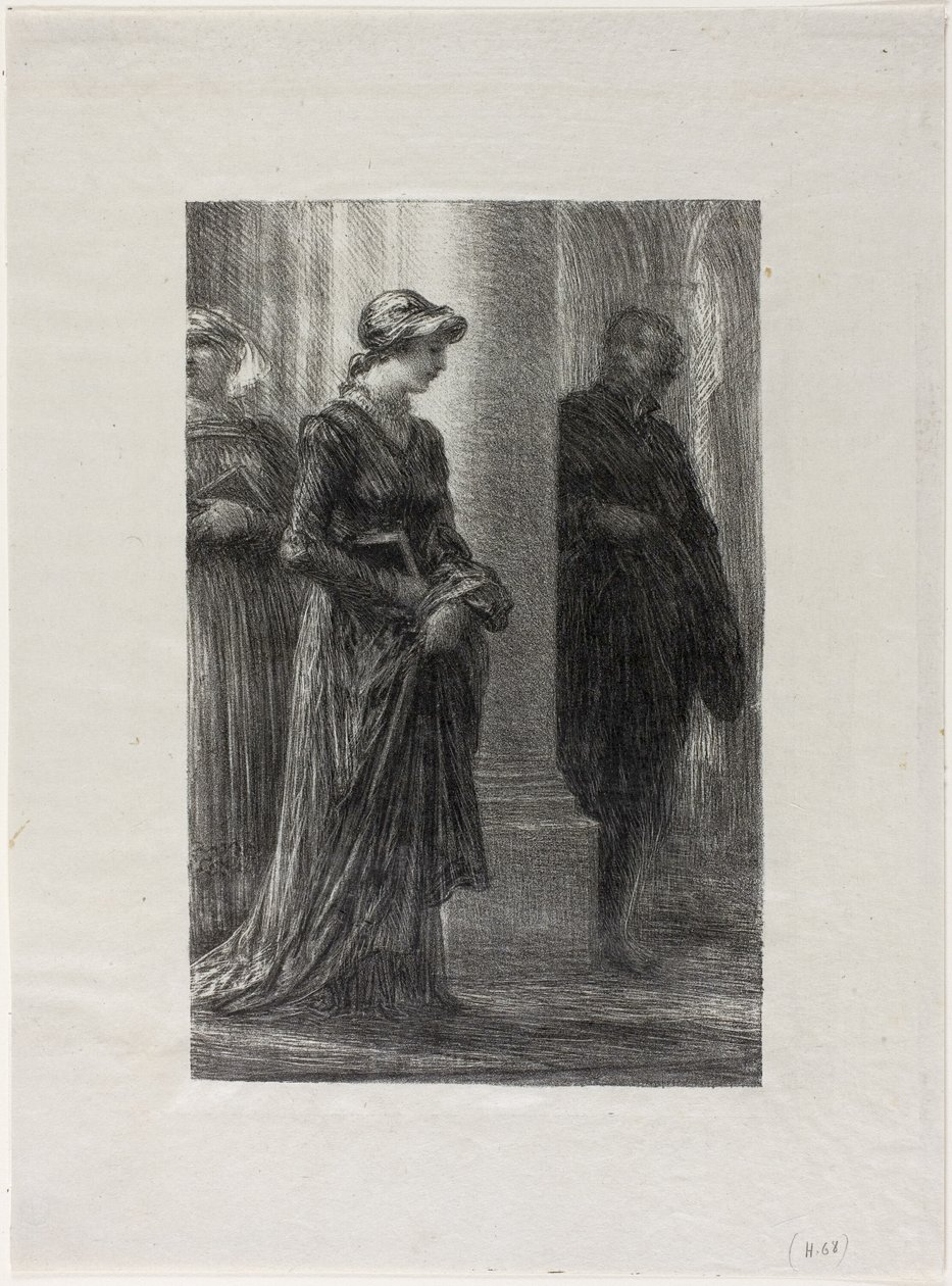 De Meistersingers van Neurenberg, Act I: Walther en Eva Ontmoeten Elkaar door Ignace Henri Jean Fantin Latour
