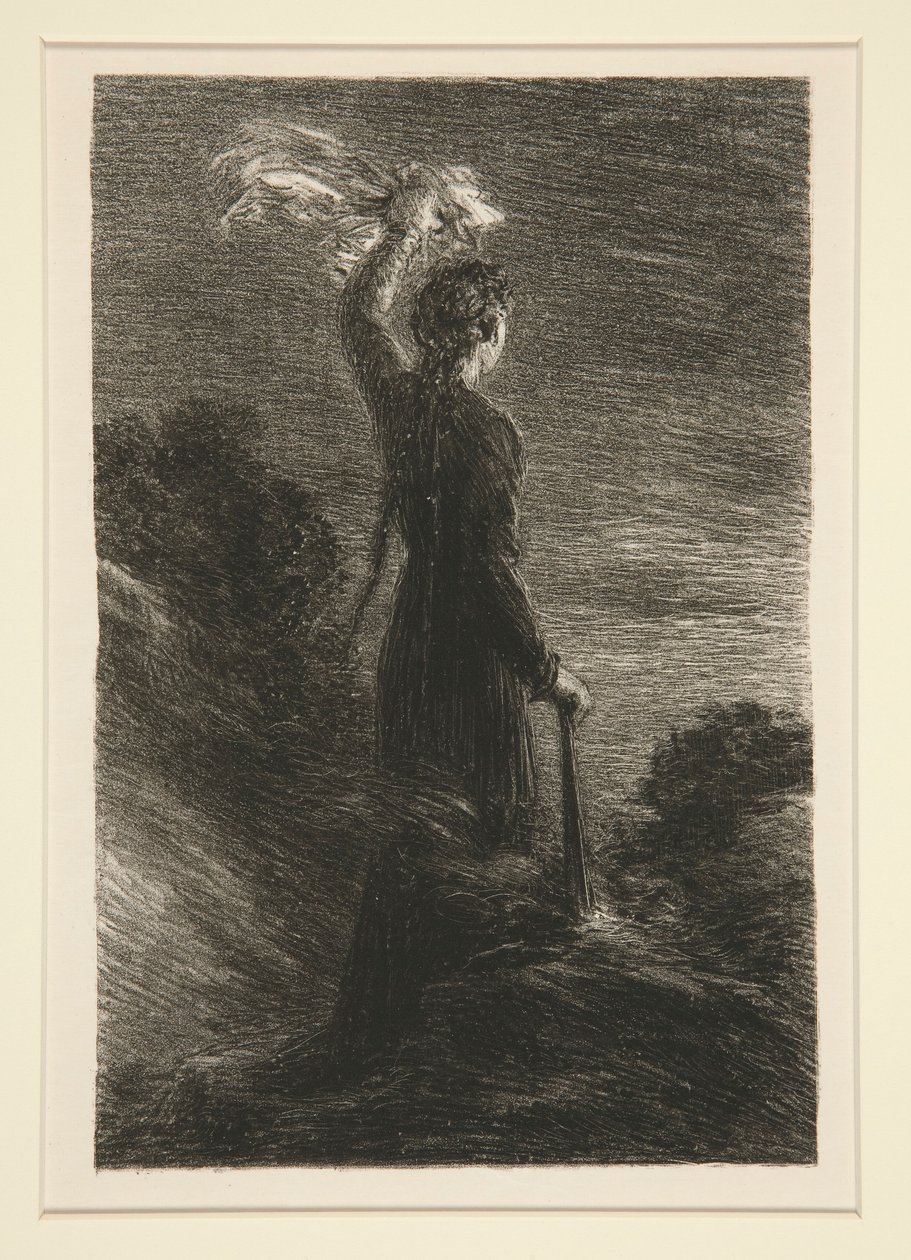 Tristan et Iseult: acte II, signaal in de nacht door Ignace Henri Jean Fantin Latour