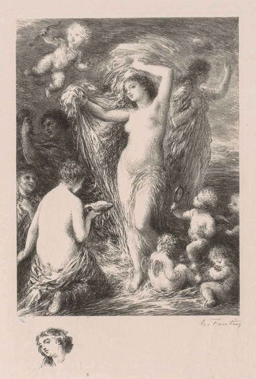 Venus Anadyomene door Ignace Henri Jean Fantin Latour