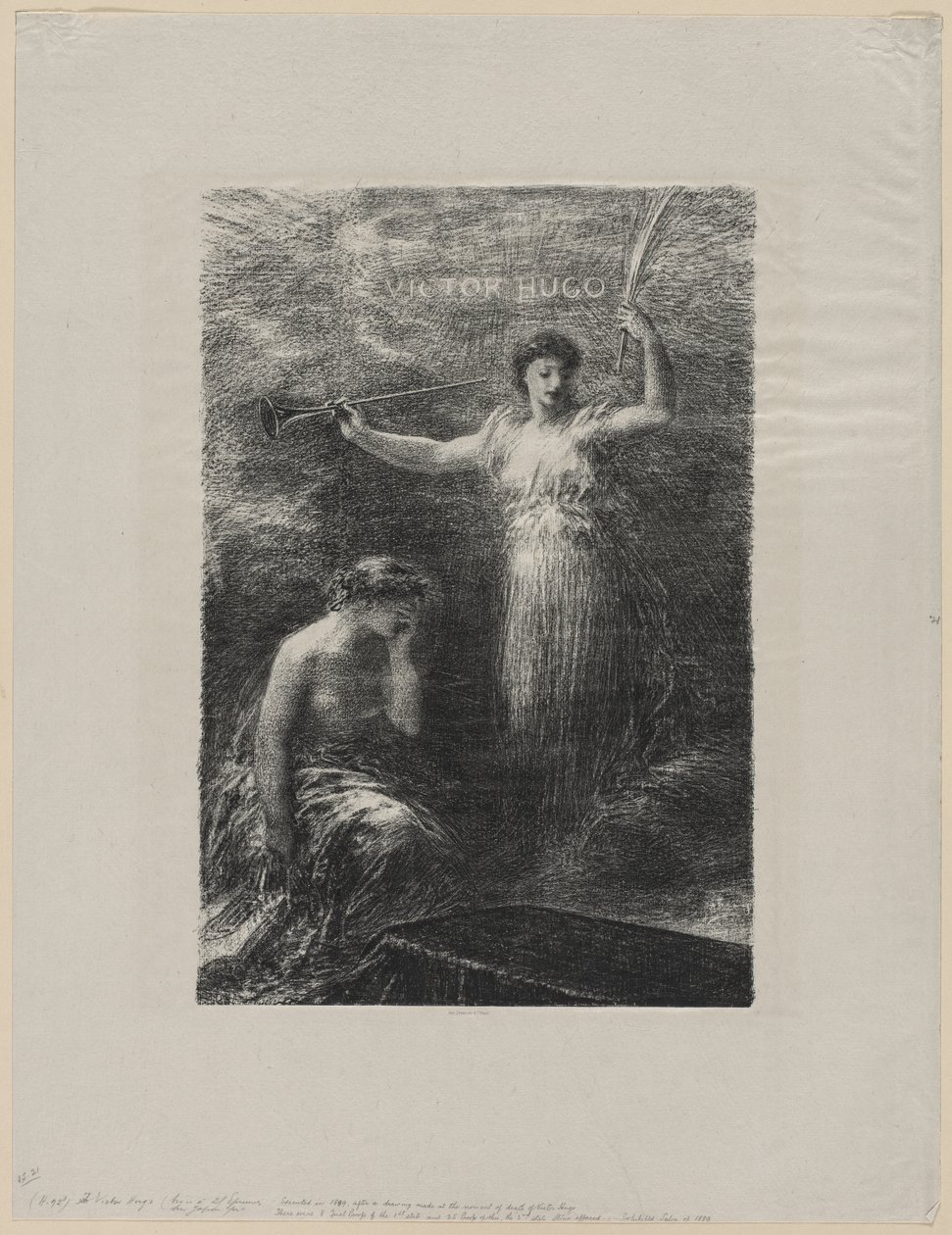 Aan Victor Hugo door Ignace Henri Jean Fantin Latour