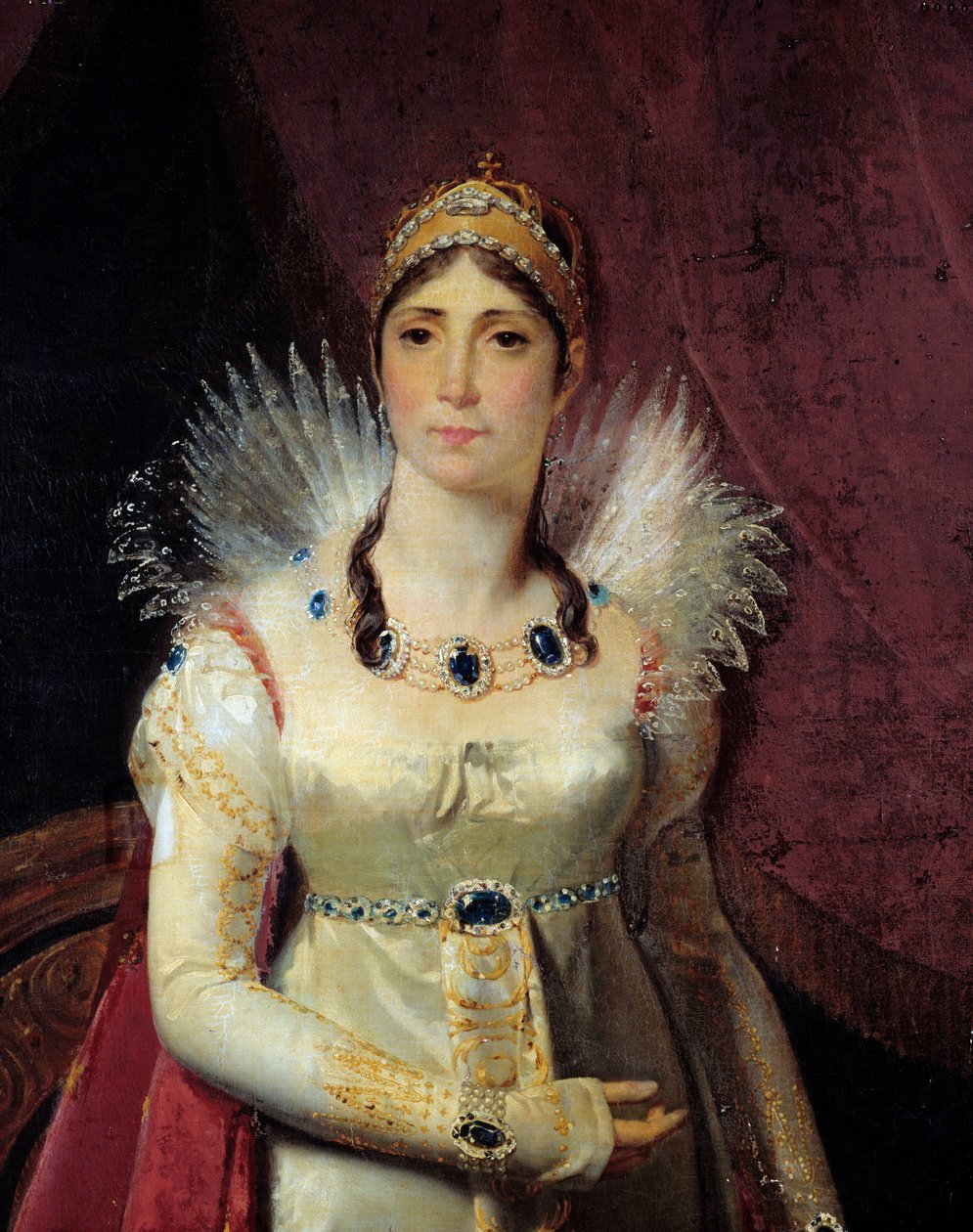 Portret van keizerin Josephine de Beauharnais (1763-1814) (detail) door Henri Francois Riesener