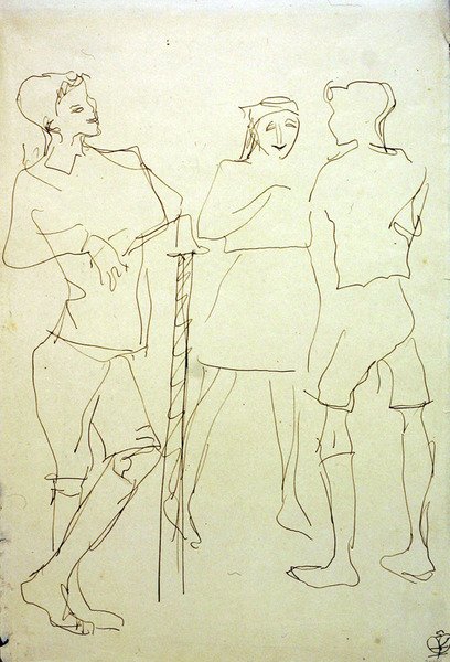 Kinderen in het park door Henri Gaudier Brzeska