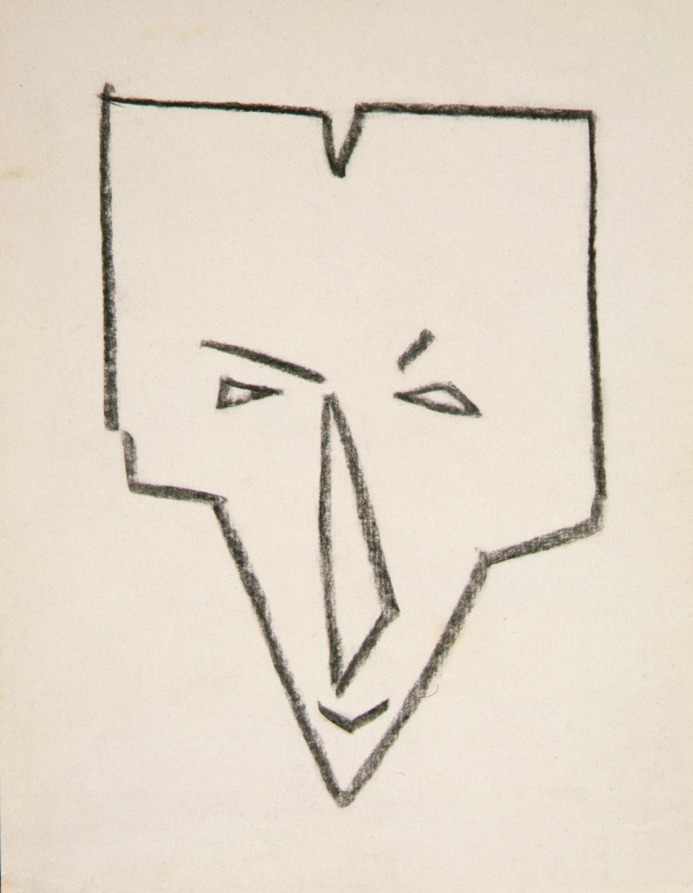 Etnisch maskerhoofd door Henri Gaudier Brzeska