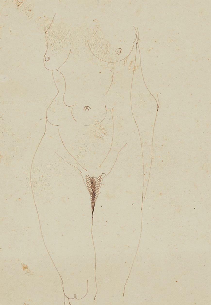 Vrouwelijk Naakt Torso door Henri Gaudier Brzeska
